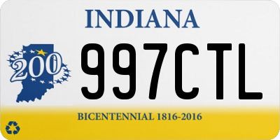 IN license plate 997CTL