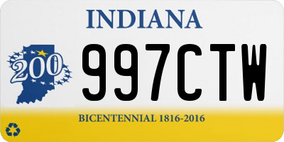 IN license plate 997CTW