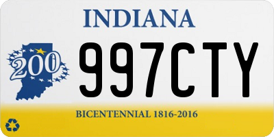 IN license plate 997CTY