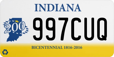 IN license plate 997CUQ