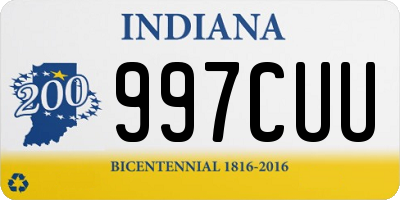 IN license plate 997CUU