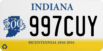 IN license plate 997CUY