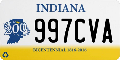 IN license plate 997CVA