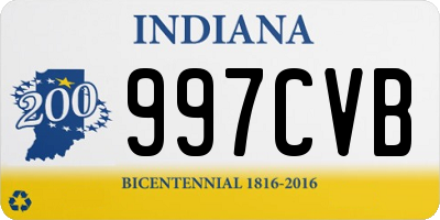 IN license plate 997CVB