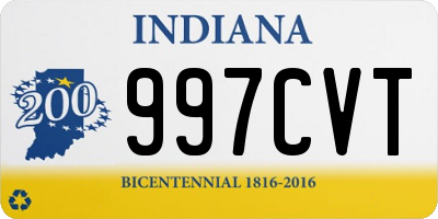 IN license plate 997CVT