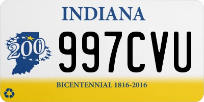 IN license plate 997CVU