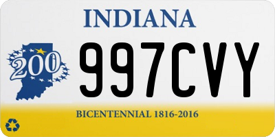 IN license plate 997CVY