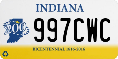 IN license plate 997CWC