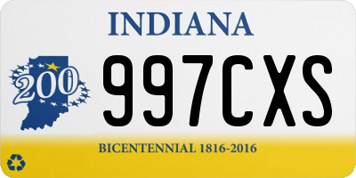 IN license plate 997CXS