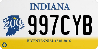 IN license plate 997CYB