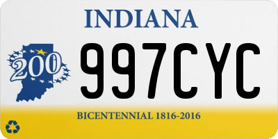 IN license plate 997CYC