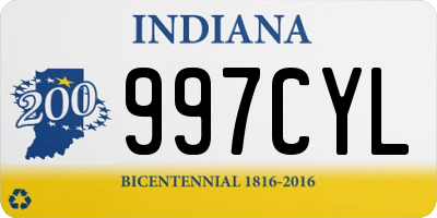 IN license plate 997CYL