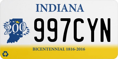 IN license plate 997CYN