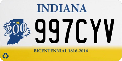 IN license plate 997CYV