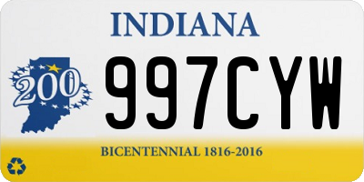 IN license plate 997CYW