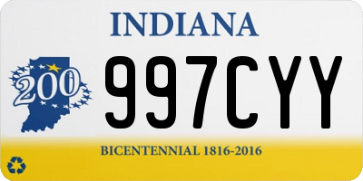 IN license plate 997CYY