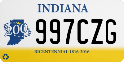 IN license plate 997CZG