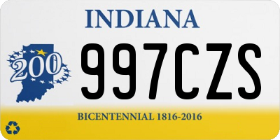 IN license plate 997CZS