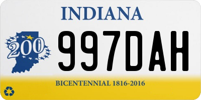 IN license plate 997DAH