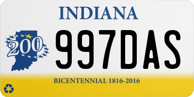 IN license plate 997DAS