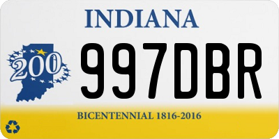 IN license plate 997DBR