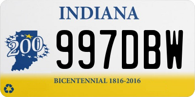 IN license plate 997DBW