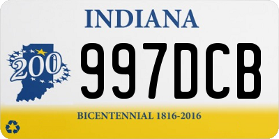 IN license plate 997DCB