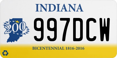 IN license plate 997DCW