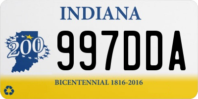 IN license plate 997DDA