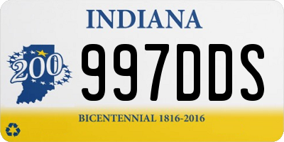 IN license plate 997DDS