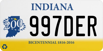 IN license plate 997DER