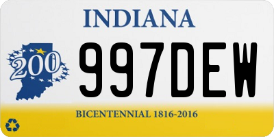 IN license plate 997DEW