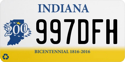 IN license plate 997DFH