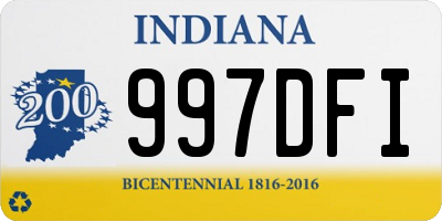 IN license plate 997DFI