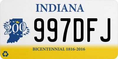 IN license plate 997DFJ