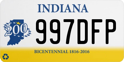 IN license plate 997DFP