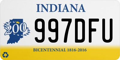 IN license plate 997DFU