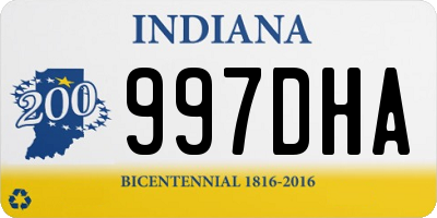 IN license plate 997DHA