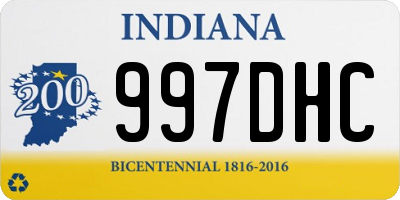 IN license plate 997DHC