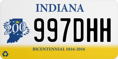 IN license plate 997DHH