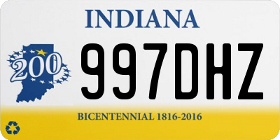 IN license plate 997DHZ