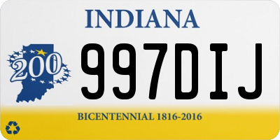 IN license plate 997DIJ