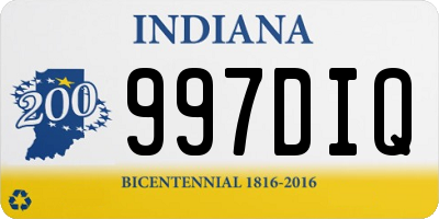 IN license plate 997DIQ