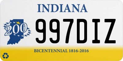 IN license plate 997DIZ