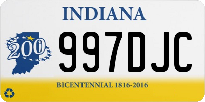 IN license plate 997DJC