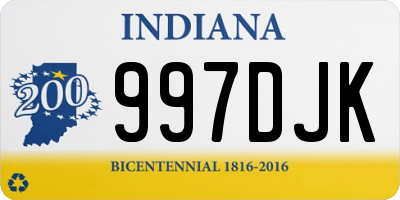 IN license plate 997DJK