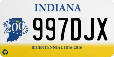 IN license plate 997DJX