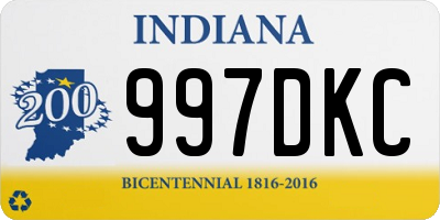 IN license plate 997DKC