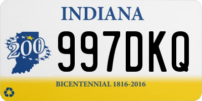 IN license plate 997DKQ