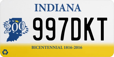 IN license plate 997DKT